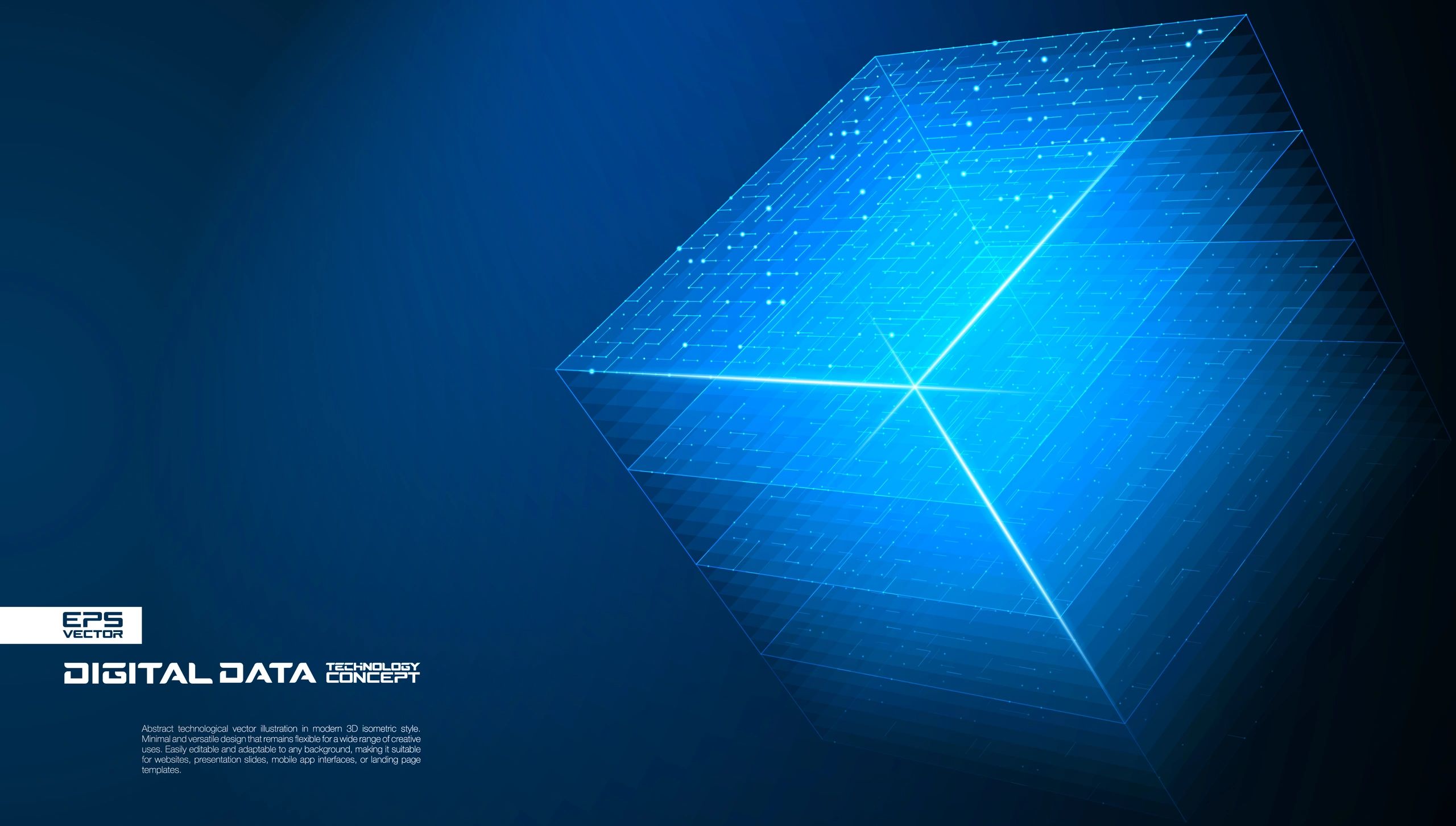 Abstract data cube background representing data pipelines and AI systems